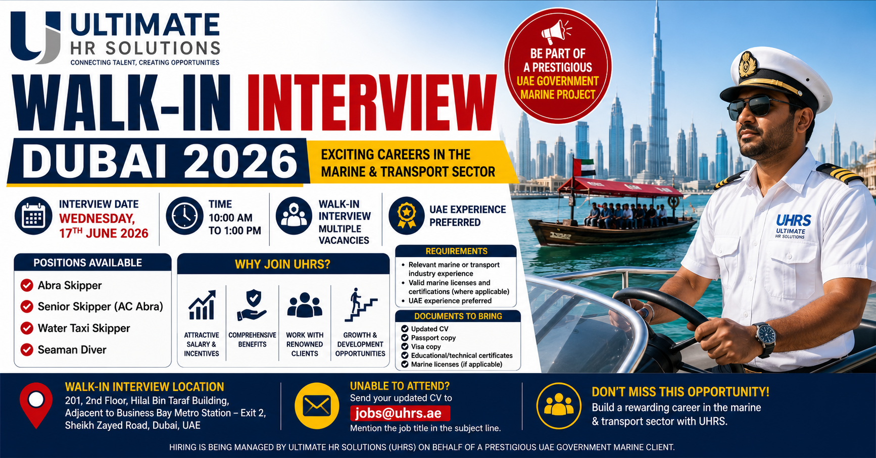 Ultimate HR Solutions Walk in Interview in Dubai 2026